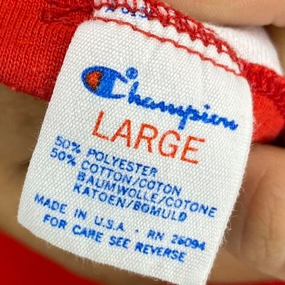 True Vintage 1980s Champion Double Sided Homewood Flossmoor HS Shirt Size Large - Picture 4 of 4